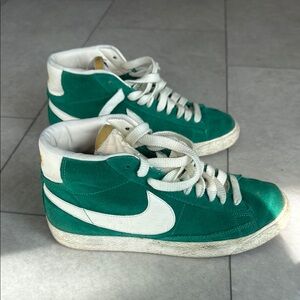 Green Nike Blazer High-Top Sneakers - 7Y